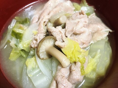 豚バラ肉と白菜の鶏ガラスープ煮